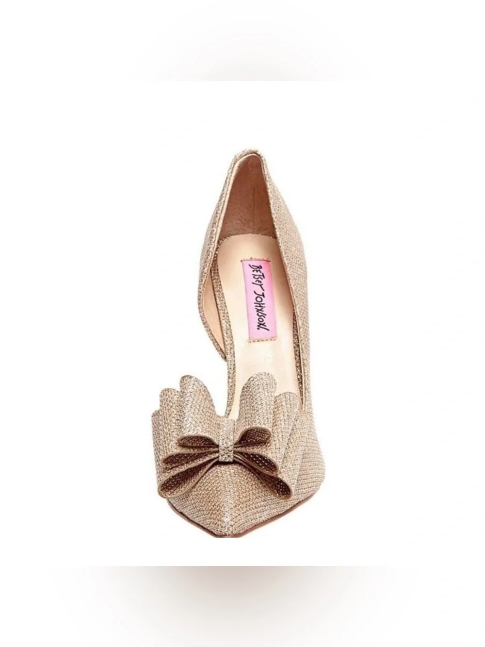 BETSY JOHNSON |”Parisss” Sparkling Bow Pumps -